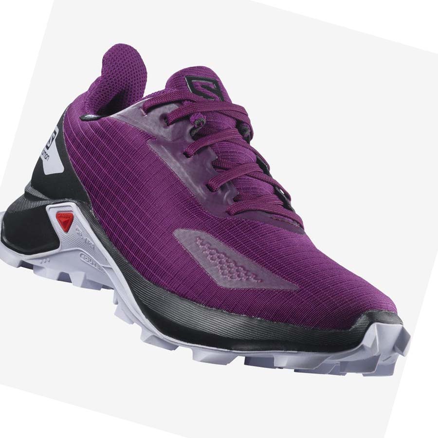 Salomon ALPHACROSS BLAST CLIMASALOMON™ WATERPROOF Çocuk Patika Koşu Ayakkabısı Mor | TR 2029JPQ